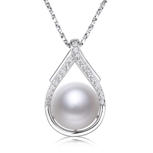NONNYL Gift for Women Wife- Mothers Day Gifts for Mom Her Couples Present Girlfriend, Gift for Wife Birthday Wedding Anniversary Jewelry Christmas Day Valentine's Gifts- Pearl Necklace