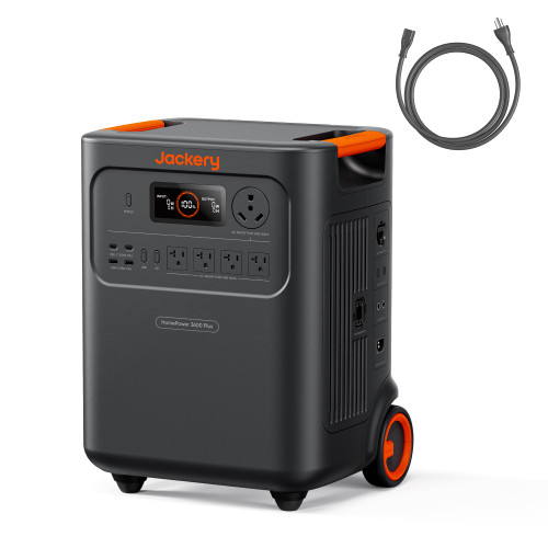 Jackery HomePower 3600 Plus Portable Power Station, 3600W AC Output, 3584Wh LFP Solar Generator, Expandable up to 21kWh, Essential Home Backup for Home Use, Emergencies, RV (Solar Panel Optional)