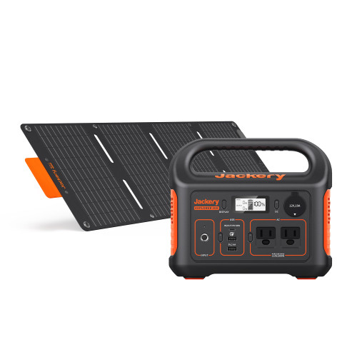 Jackery Solar Generator 300, 293Wh Power Station with 40W Solar Panel, 300W Pure Sine Wave AC Outlet for RV Outdoors Camping Travel Blackout