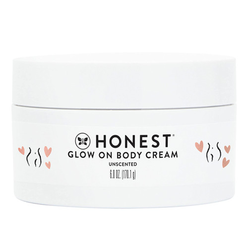 The Honest Company Mama Glow On Body Cream, Hydrates Firms and Tightens Skin, Shea Butter Avocado Oil Vitamin E 6 oz