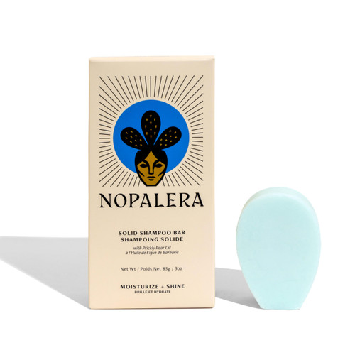 Nopalera Shampoo Bar, Moisturize + Shine, Prickly Pear Solid Shampoo for Textured or Dry Hair, Color Safe and pH Balanced, Clean Vegan Formula, 3.65 oz