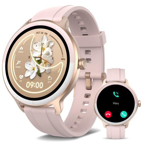 YMZ Smart Watch for Men Women, 1.27" HD Touchscreen Fitness Tracker, Bluetooth Calling, 100+ Sports Modes, Sleep Monitor, IP68 Waterproof, Compatible with Android & iPhones