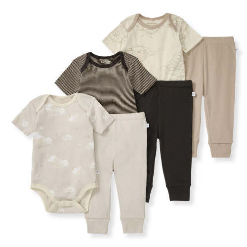 Burt's Bees Baby Unisex Baby Bodysuit & Pant Set, 100% Organic Cotton