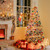 Hykolity 6 ft Prelit Snow Flocked Christmas Tree, Artificial Christmas Tree with 250 Warm White Lights, 1032 Tips, Metal Stand and Hinged Branches