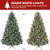 Hykolity 6 ft Prelit Artificial Christmas Tree, Frosted Christmas Tree with 250 Warm White Lights, 956 PVC Branch Tips, Metal Stand and Hinged Branches