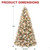 Hykolity 7.5ft Prelit Snow Flocked Christmas Tree, Artificial Christmas Tree with 450 Warm White Lights, 1446 Tips, Metal Stand and Hinged Branches