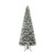 Naomi Home Salzburg 6.5ft Frosted Prelit Slim Artificial Christmas Tree with 864 Branch Tips, 250 Warm Lights and Metal Stand, 30" Wide Realistic Snow Flocked Skinny Pencil Christmas Tree
