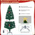 Juegoal 7ft Pre-Lit Artificial Christmas Tree, Lighted Optical Fiber Xmas Trees with Warm White Large Stars & Color Changing Optical Fiber Lights, Party Home Holiday Green Fake Tree with Metal Legs