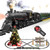 Electric Train Sets Remote Control for Kids Metal Alloy Christmas Train Toys Steam Locomotive Glowing Passenger Carriages Luxury Tracks Light & Sounds Rechargeable Birthday Gifts for Boys Girls Green