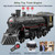 Electric Train Sets Remote Control for Kids Metal Alloy Christmas Train Toys Steam Locomotive Glowing Passenger Carriages Luxury Tracks Light & Sounds Rechargeable Birthday Gifts for Boys Girls Green