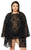 Savage X, Women's Devoré Dreams Velvet Short Robe, Black Caviar, M/L