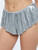 Savage X Fenty, Women's, Pleated Lamé Short with Keyhole, Spaced Out Metallic Silver, 1X