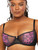 Savage X, Women's Gilded Chains Embroidered Mesh Balconette Bra, Lux Purple Dusk, 34B