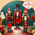 Geetery 3 Pcs Christmas Nutcrackers Figures Decor 14 Inch Wooden Nutcracker Decorations Large Christmas Table Centerpiece Decor for Shelves Indoor Holiday Party(African Style)