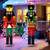 Marsui 2 Pcs Large Metal Christmas Nutcracker Yard Sign with Stakes 45 Inch Xmas Yard Outdoor Decoration Christmas Nutcracker Lawn Sign Soldier for Holiday Garden Porch Pathway(Vibrant)