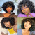 IMAYLI Fringe Bouncy Human Hair Wigs For Black Women Afro Rose Curly Funmi Glueless Wigs with Bangs Short Bouncy Curly Bob Wig With Bang 8Inch 180% Density Natural Black
