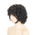 IMAYLI Fringe Bouncy Human Hair Wigs For Black Women Afro Rose Curly Funmi Glueless Wigs with Bangs Short Bouncy Curly Bob Wig With Bang 8Inch 180% Density Natural Black