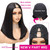 V Part Wig Human Hair Straight Bob Wigs For Black Women 10Inch Brazilian Remy Hair Short Bob Human Hair Wigs Clip in U Part Wig Human Hair Natural Black