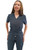 FUBU Women's 5-Pocket V-Neck Scrub Top Medical Nursing Uniform-Pewter-Large