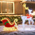 Tangkula 5.4 FT Christmas Lighted Reindeer & Santa’s Sleigh, Indoor/Outdoor Xmas Pre-Lit Yard Decoration with 462 LED Lights, Stakes & Zip Ties, Festive Holiday Decoration for Yard, Lawn & Garden