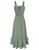 GRACE KARIN Women's 2025 Summer Floral Boho Dress Square Neck Strapped Swing A Line Sundress Beach Long Maxi OutfitsGreen M