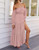 ZESICA Women's 2025 Boho Sexy Off Shoulder Long Sleeve Smocked High Waist Side Split Flowy A Line Tiered Long Maxi Dress,Pink,Medium-1755654294