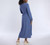 Motherhood Maternity Women's Long Sleeve Empire Waist Maxi Pregnancy Dress, Vintage Indigo, Medium