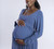 Motherhood Maternity Women's Long Sleeve Empire Waist Maxi Pregnancy Dress, Vintage Indigo, Medium