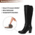 Ruiee Women's Knee High Boots - Casual Chunky Block Heeled Comfortable Round Toe Fall Winter Tall Boots Fashion Dressy Boot for Women. 250312 Black PU Size9