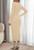 MEROKEETY Women's Fall Long Sleeve Sweater Dress Casual Ribbed Knit Slim Fit Bodycon Maxi Dresses, Apricot, Medium