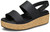 Crocs Womens Brooklyn Cork Low Wedge Black/Black 4 M