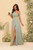 One Shoulder Bridesmaid Dress Long Ruched Chiffon Formal Sage Green Split for Women A-line Ruched Chiffon Formal Dress with Pockets