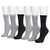 Cuddl Duds Women Super Soft 6 Pair Pack Modern Multicolor Easy Care Crew Midweight Socks, Black