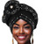 Woeoe Beanie Cap Head Wrap Black Rhinestones Head Scarf Flower Pearls Twisted Head Turban for Women Girls