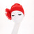 Chemo Turban Hats for Women - Elastic Flower Beanie Headwrap Caps Solid Color Grate for Cancer Hair Cover (Red)