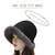 ZLYC Women Winter Furry Bucket Hat Rolled Brim Faux Fur Cloche Hat with Fleece Lining (Solid Black)