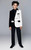 TOPGH Double Breasted Boys Suit 2 PC Wedding Party Tuxedos Blazer Pants Set Casual Suits 3-16 Years Black
