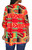 Afibi Women's Casual African V Neck Long Sleeve Tunic Tops (XXX-Large, Red)