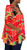 Afibi Women's Casual African V Neck Long Sleeve Tunic Tops (XXX-Large, Red)
