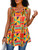 Afibi Summer Tops for Women Sleeveless V Neck Tshirt Loose Fit African Dashiki Tank Tunic Blouse (Medium, Golden Green)