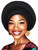 Woeoe Pre-Tied African Hats Gold Auto Gele African Head Wraps Church Turban for Women (US, Alpha, One Size, Black)