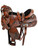 Barrel Saddle Western Horse Pleasure Floral Tooled Leather Rodeo Tack Cowboy Set 15 16 17 18 (Black Inlay Tooled, 15 Inches)