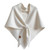 Women’s Triangle Shawl Scarf, Wraps Cardigan Cape Wool Cashmere Shoulder Top Sweater Scarf（White）