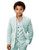 Boys Linen Suit for Wedding Boys Tuxedo Slim Fit 3 Piece Summer Suit for Kids Aqua Blue Linen Suit Jacket Vest Pant Size 2