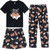 Vopmocld Big Girls' Short Sleeve & Shorts & Pants Pajama Sets 3PCS Cartoon Patterns Cute Lounge Sets for Teens 8-18 Years, 3PCS-Cloud Sloth, 18