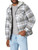Long Sleeve Quilted Lined Flannel Shirt Jacket With Hood, Cloud Burst, XX-Large