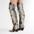Cape Robbin Women's Thigh High Cowboy Boots with Chunky Heel - Faux Snakeskin Western Booties | Slip Resistant Block Heels for Fall Winter (Hilda) - Animal Print Size 9-1762685070