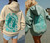 Foidiccx Women Teen Girls Oversized Graphic Hoodies Long Sleeve Embroidery Flower Ocean Printed Sweatshirt Top Y2K Cute Coastal Pullover Hooded