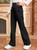 blibean Teen Girls Bell Bottom Pants Flare Bootcut Wide Leg Trousers Kids Uniform High Waist Chino Pant Fall School Formal Dress Pockets Clothes Size 14 15 16 Years Old Black