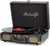 Vinyl Record Player 3-Speed Bluetooth Suitcase Portable Belt-Driven Record Player with Built-in Speakers RCA Line Out AUX in Headphone Jack Vintage Turntable
